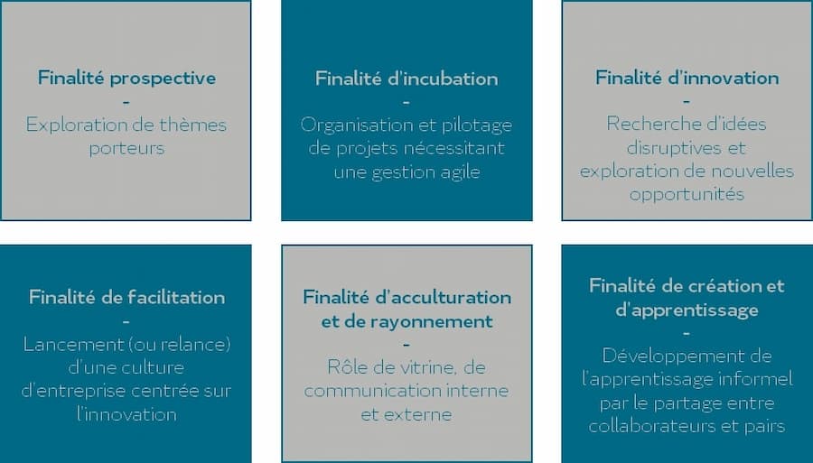 Les laboratoires d'innovation conjuguent de multiples objectifs et finalités d'innovation