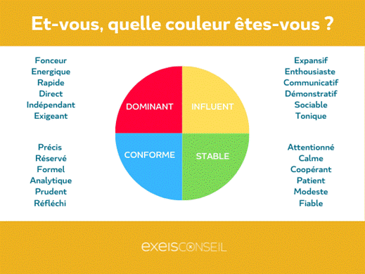 EXEIS Conseil | Methode DISC, outil d'évaluation personnel pour le travail en équipe